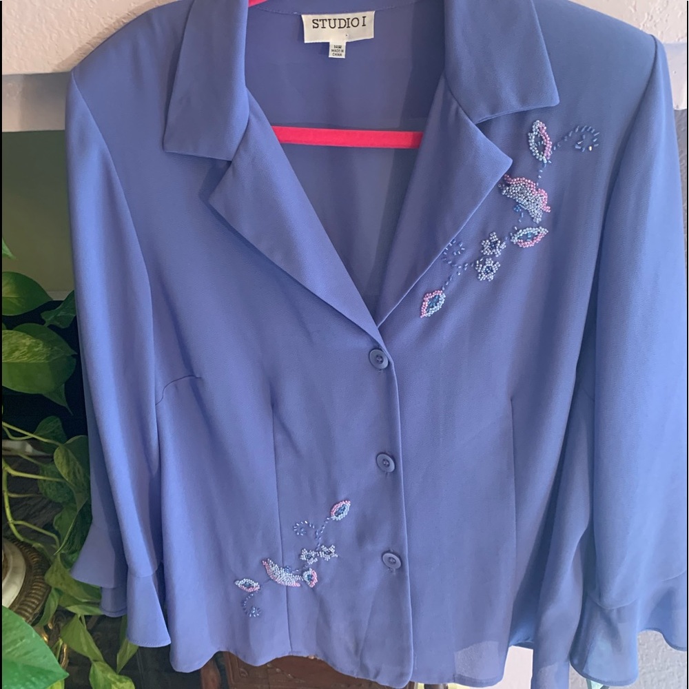 💟 Beautiful light purple beaded top (14W) NWT💟